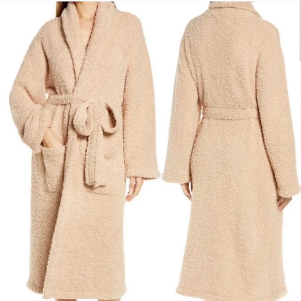 NWT 🎗Barefoot Dreams Cozy Chic Robe in Soft Camel size 2🎗